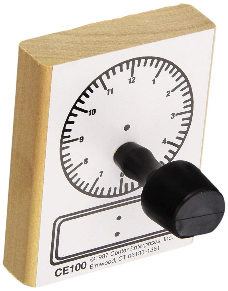 READY 2 LEARN-CE100 Digital and Analog Clock Stamp - Wooden Stamp for Telling Time Activities and DIY - Use for Flashcards, Worksheets, Invitations, Albums and Scrapbooks - Image 1